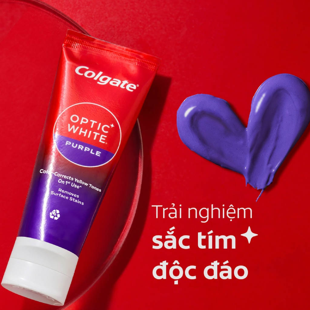 Kem Đánh Răng Colgate Optic White Purple 100g