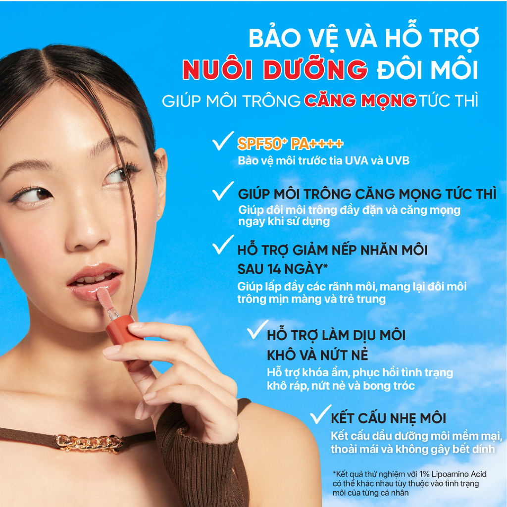 Dầu Dưỡng Môi Chống Nắng MizuMi UV Plumping Lip Oil SPF50+ PA++++ 4g