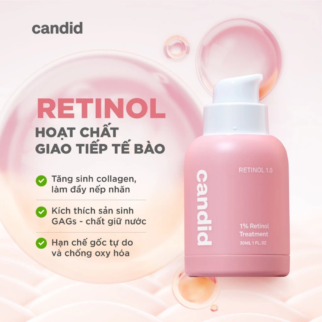 Tinh Chất Candid Retinol Treatment Hỗ Trợ Cải Thiện Nền Da 30ml