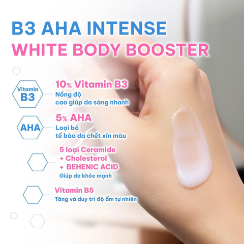 [Date: 04/03/2027] Dưỡng Thể MizuMi B3 AHA Intense White Body Booster Dưỡng Sáng Da 250ml