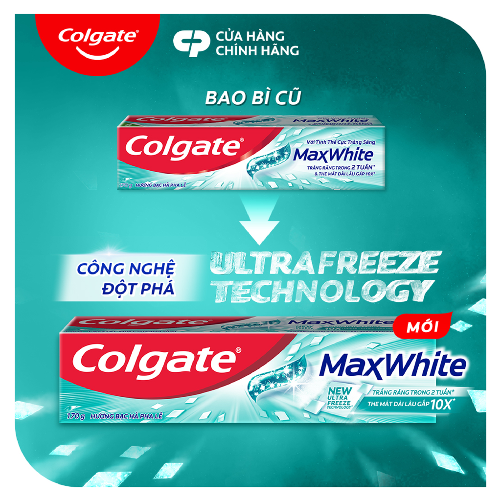 Kem Đánh Răng Colgate MaxWhite Hương Bạc Hà Pha Lê 170g