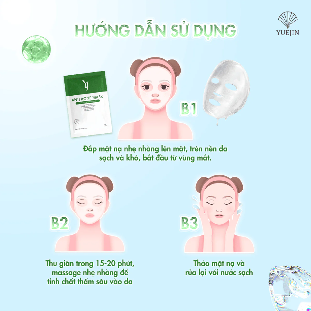 Mặt Nạ Yuejin Anti Acne Mask Giảm Mụn 25ml