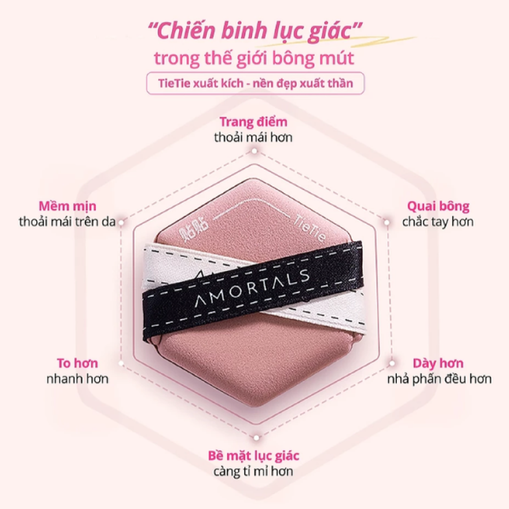 Set 3 Bông Mút Trang Điểm Amortals 