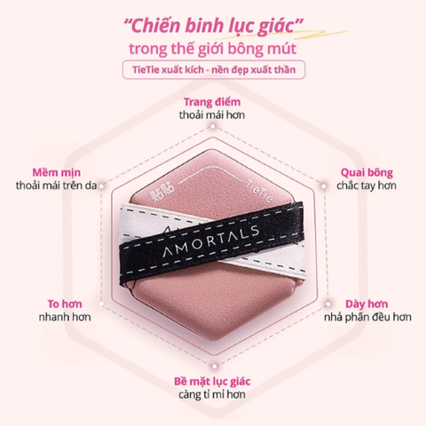 Set 3 Bông Mút Trang Điểm Amortals 