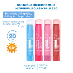 Son Dưỡng Môi Chống Nắng MizuMi Skincare UV Lip Glassy Balm SPF50+ PA++++ 3.5g