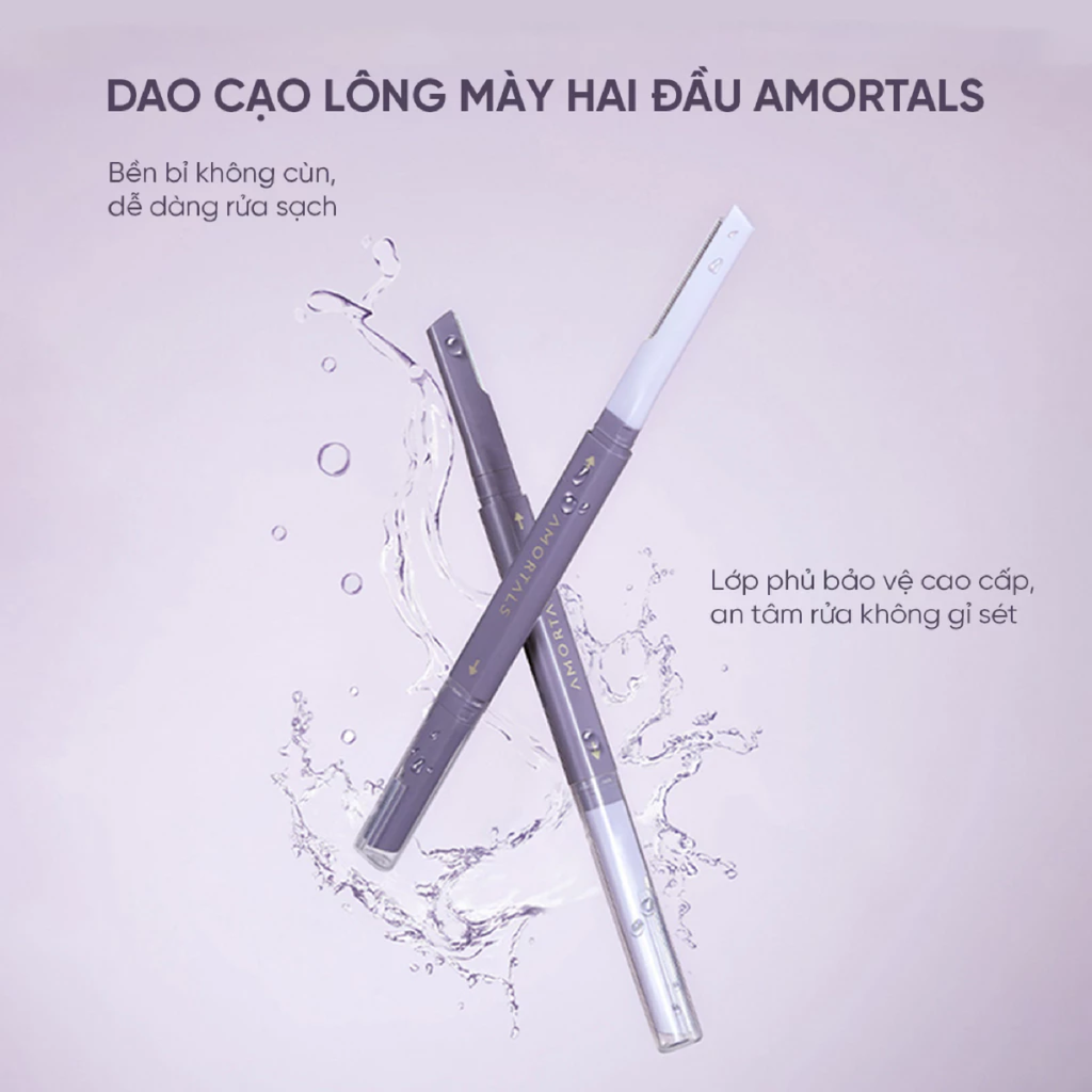Dao Cạo Lông Mày 2 Đầu Amortals Double Headed Macro Eyebrow Razor