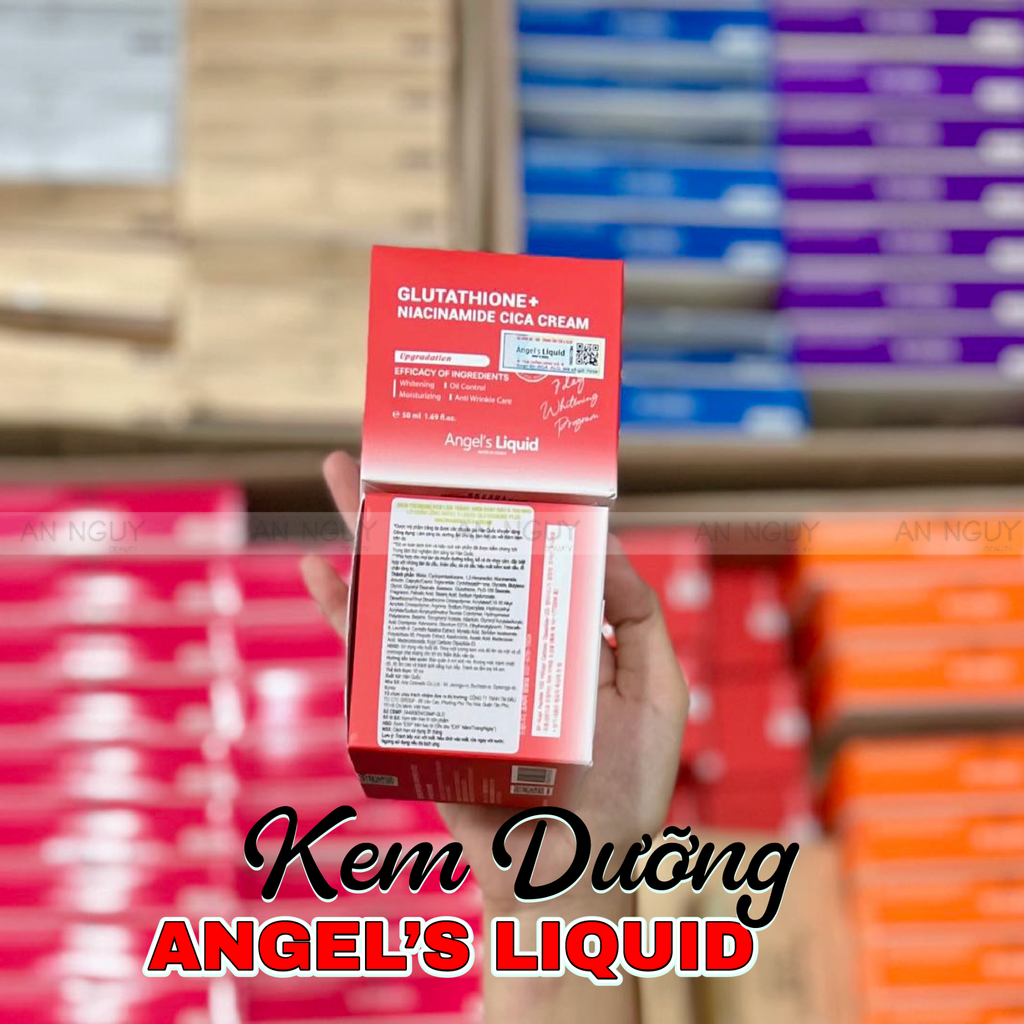 Kem Dưỡng Trắng Angel’s Liquid Glutathione Plus Niacinamide Cica Kiểm Soát Dầu, Thu Nhỏ Lỗ Chân Lông 50ml