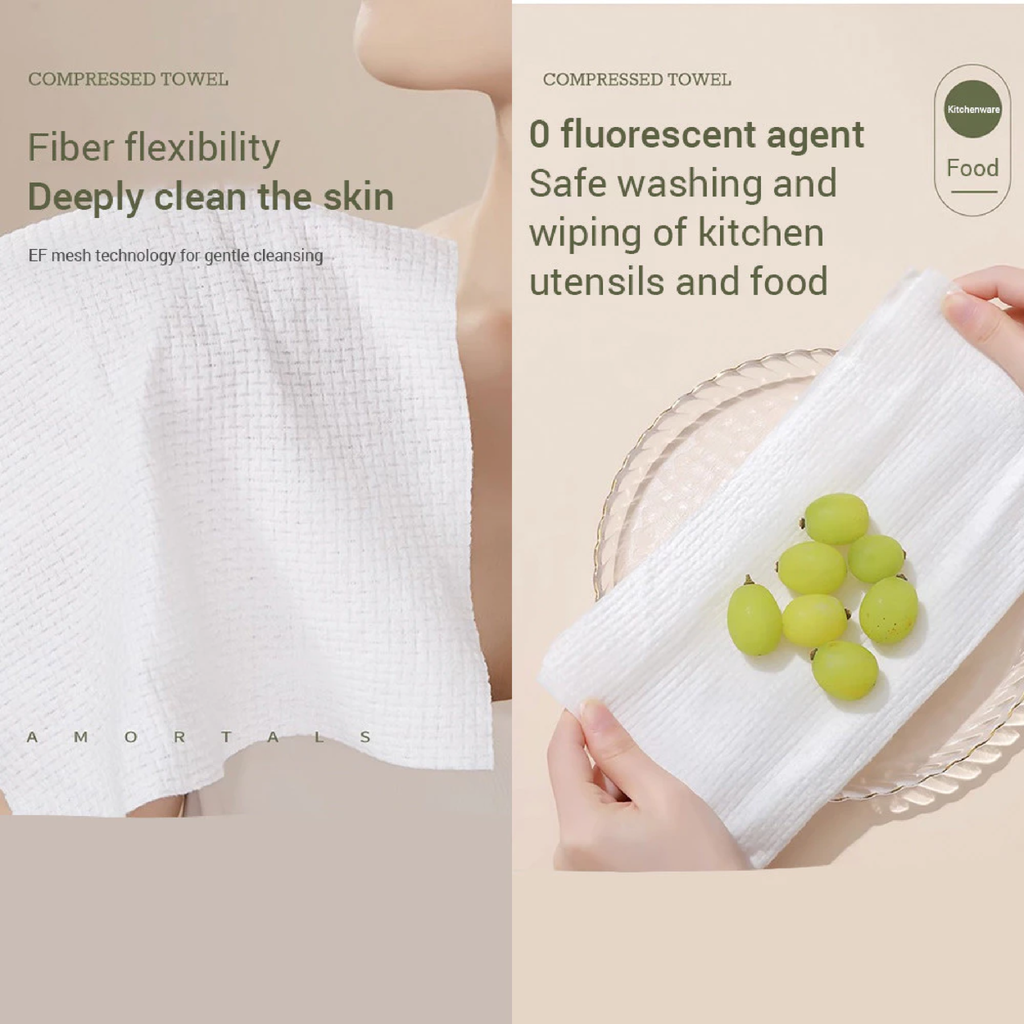 Khăn Mềm Nén Đa Năng Amortals 1 Gói 20 Khăn Nén