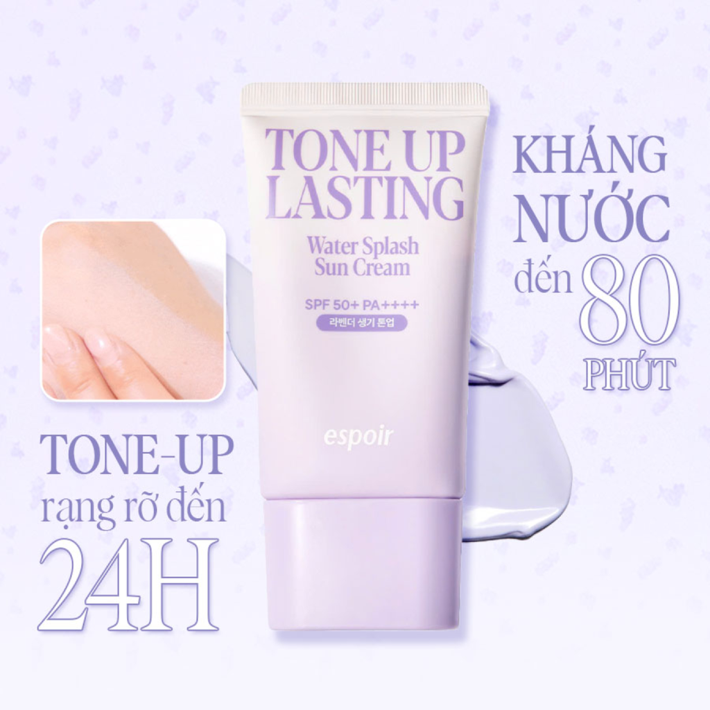 Kem Chống Nắng Espoir Water Splash Sun Cream Tone Up Lasting SPF50+ PA++++ Nâng Tone, Hiệu Chỉnh Sắc Da 50ml