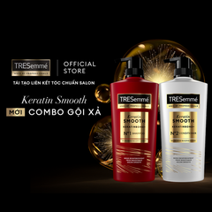 Bộ Gội Xả TRESemmé Keratin Smooth KeratinBond+ Shampoo & Conditoner Dưỡng Tóc Suôn Mượt (640g + 620g)