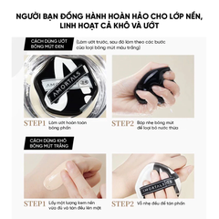Bộ 2 Bông Mút Trang Điểm Amortals Double A - Amortals Dual-A Powder Pufff Set Kèm Hộp Đựng
