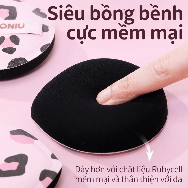 Mút Tán Nền Báo Đốm Guoxiaoniu Powder Puff