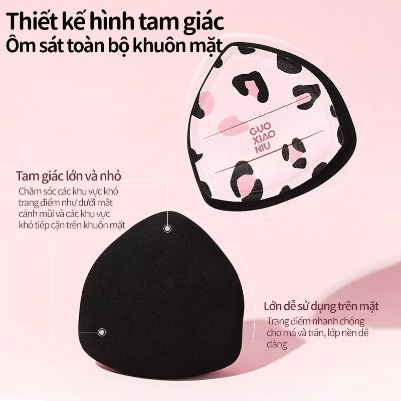 Mút Tán Nền Báo Đốm Guoxiaoniu Powder Puff