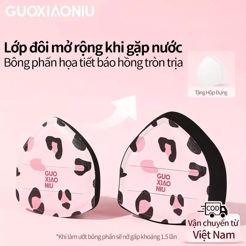 Mút Tán Nền Báo Đốm Guoxiaoniu Powder Puff