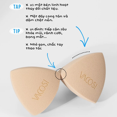 Bông Phấn Kim Tự Tháp Vacosi Versatile Makeup Sponge BP41