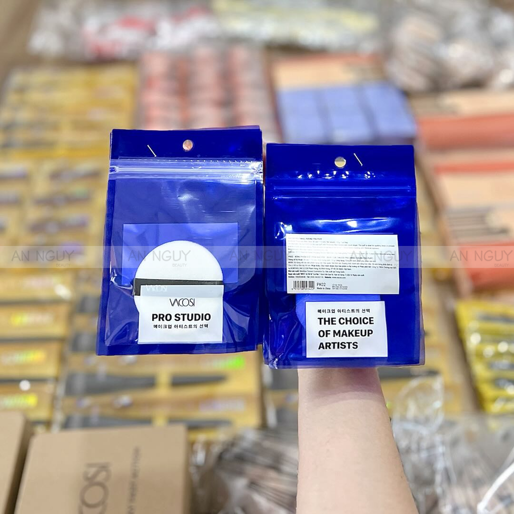 Bông Phấn Khô Tròn Vacosi Round Puff