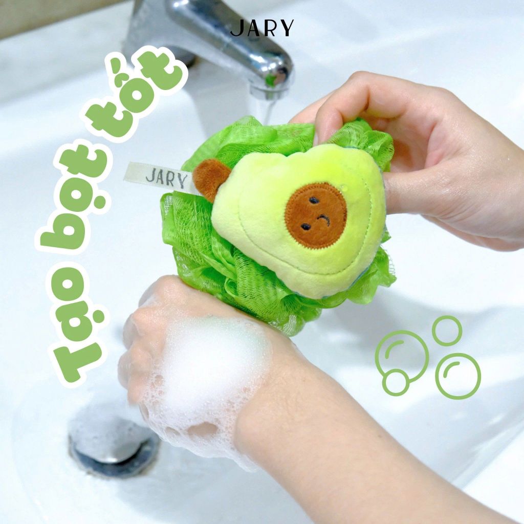 Bông Tắm Xơ Mướp Jary Loofah Bath Sponge Nhiều Màu