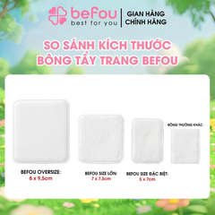 Bông Tẩy Trang Befou 100% Cotton Mềm Mại