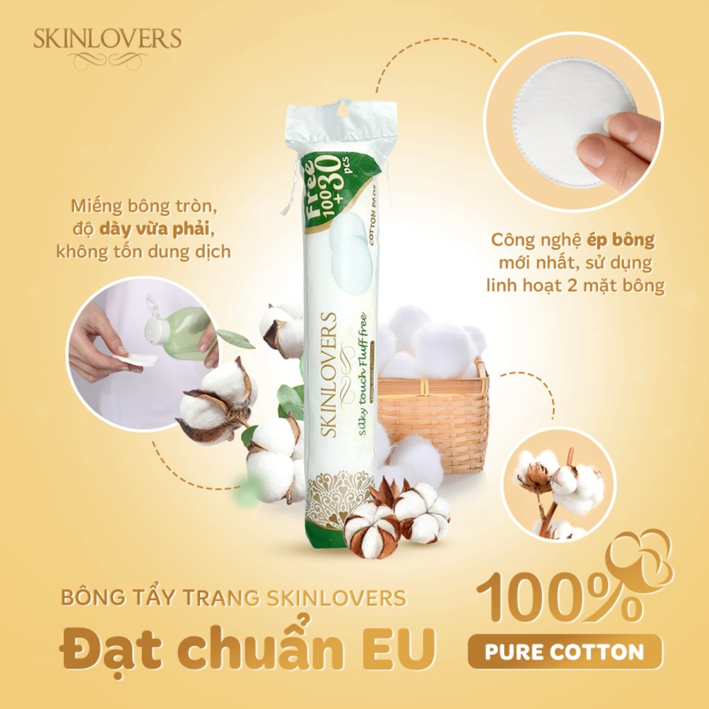 Bông Tẩy Trang Skinlovers Cotton Pads 150 Miếng