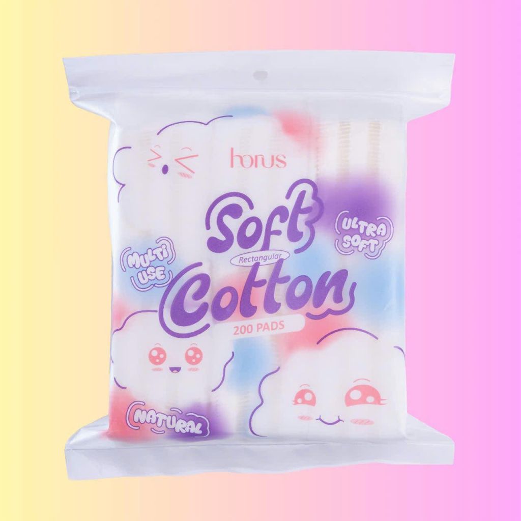 Bông Tẩy Trang Cao Cấp Horus Rectangular Soft Cotton Pad 200 Miếng