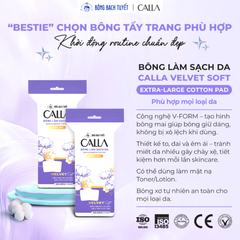 Bông Tẩy Trang Calla Velvet Soft (Túi 100 Miếng)