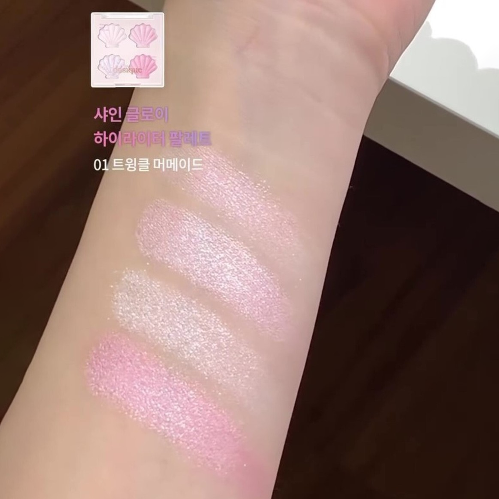 Phấn Bắt Sáng 4 Ô Dasique Shine Glowy Highlighter Palette 5.6g