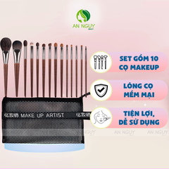 Bộ Cọ 14 Cây OVW Make Up Artist Kèm Túi Lưới