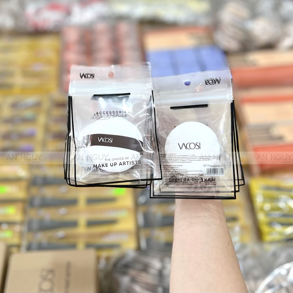 Bông Phấn Khô Tròn Vacosi Round Puff