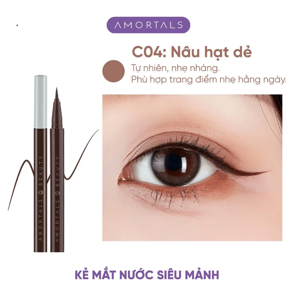 Bút Kẻ Mắt Nước Amortals Spectrum Rainbow Colorful Eyeliner Pen 0.5ml