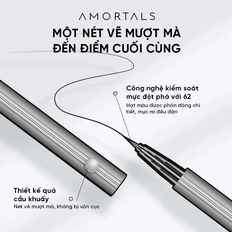 Bút Kẻ Mắt Nước Amortals Spectrum Rainbow Colorful Eyeliner Pen 0.5ml