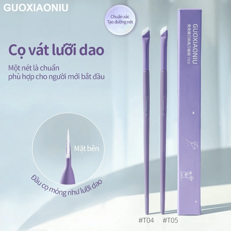 Cọ Kẻ Mắt Góc Cạnh Guoxiaoniu Bunny Angled Eyeliner Brush