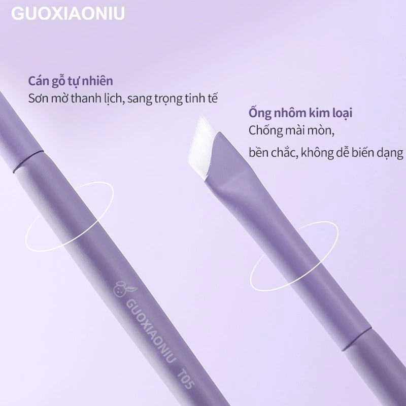 Cọ Kẻ Mắt Góc Cạnh Guoxiaoniu Bunny Angled Eyeliner Brush