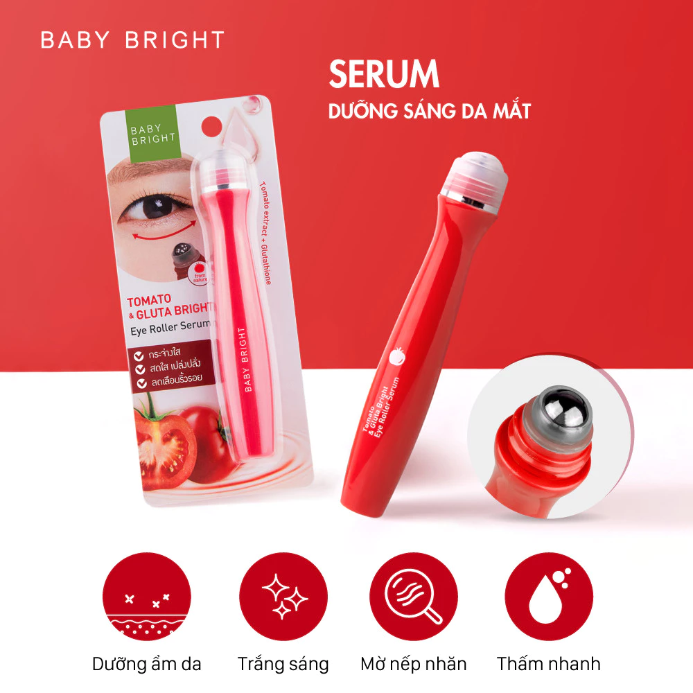 Cây Lăn Mắt Baby Bright Eye Roller Serum 15ml