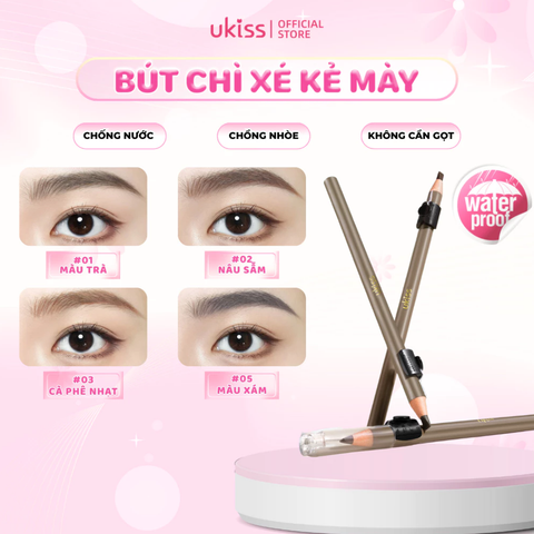 Chì Xé Kẻ Mày Ukiss One-Pull No-Shave Eyebrow Pencil 3.8g