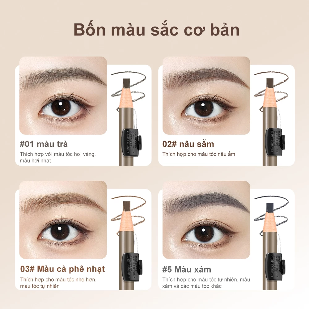 Chì Xé Kẻ Mày Ukiss One-Pull No-Shave Eyebrow Pencil 3.8g