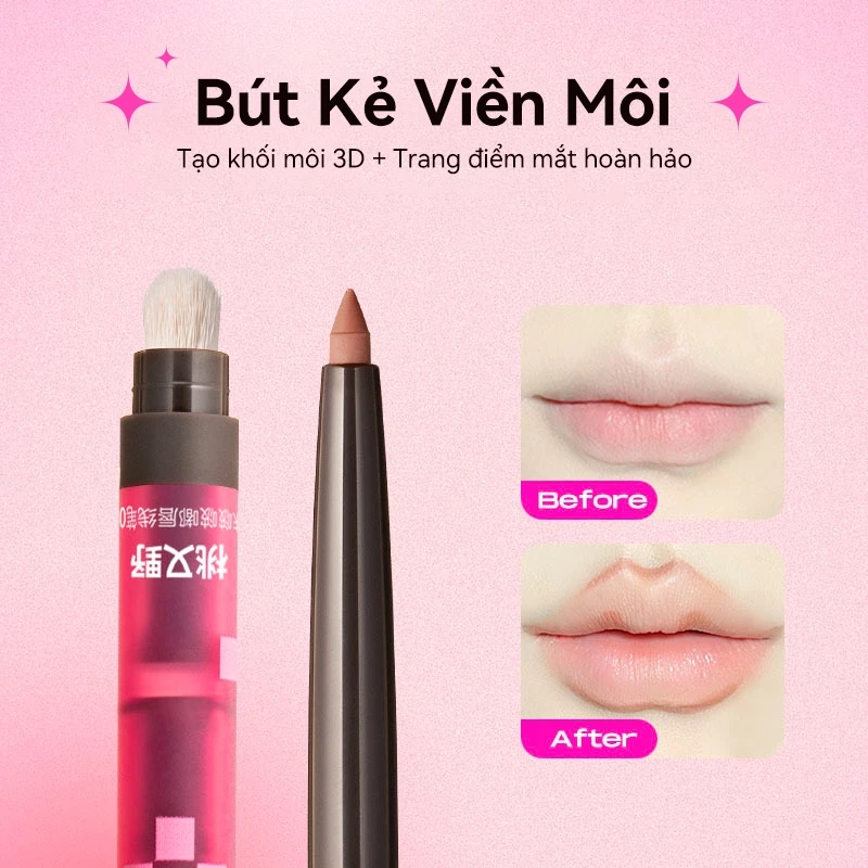 Chì Kẻ Viền Môi 3in1 PinkPunk One-Touch Plumping Lip Liner 0,25g