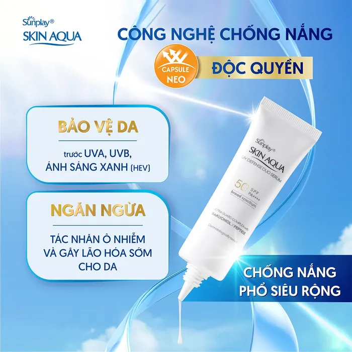 Serum Chống Nắng Skin Aqua UV Defense Duo Serum Dưỡng Da Chuyên Sâu 30g