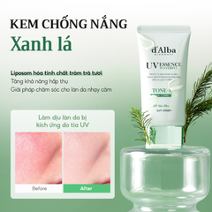 Kem Chống Nắng d'Alba UV Essence Waterfull+ Tone Up SPF50+ PA++++ Sun Cream Nâng Tone 50ml