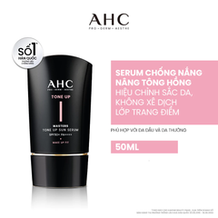 Tinh Chất Chống Nắng Nâng Tone AHC Masters Tone Up Sun Serum SPF 50+ PA++++ 50ml