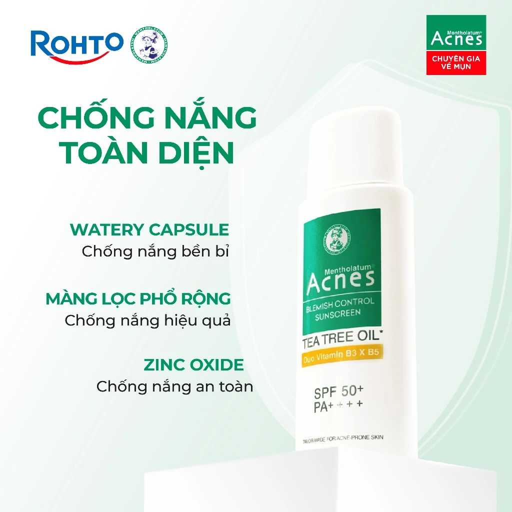 Sữa Chống Nắng Acnes Blemish Control Sunscreen Ngăn Ngừa Mụn Cho Da Mụn, Nhạy Cảm SPF 50+ PA++++ 50g