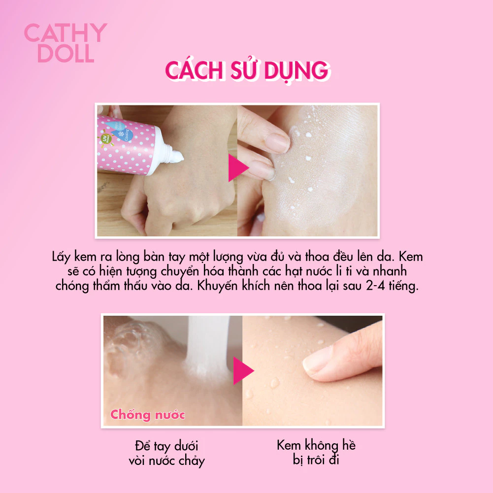 Kem Chống Nắng Cathy Doll L-Glutathione Magic Cream SPF50/PA+++ Giảm Nhiệt Độ, Dưỡng Sáng Da Body 138ml