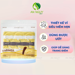 Set 8 Bông Mút Trang Điểm Tự Xé Amortals Farmer