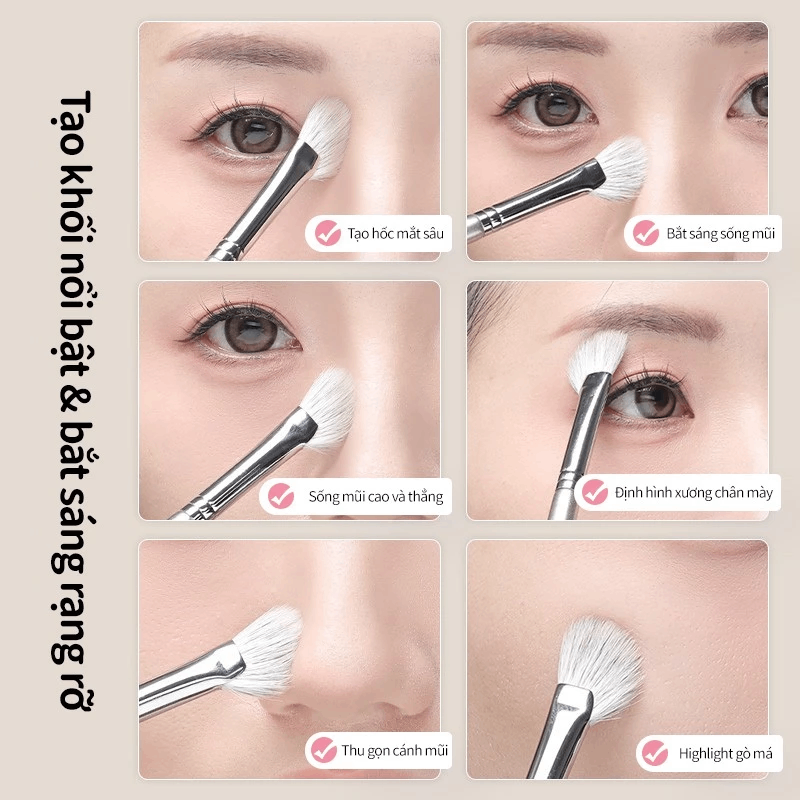 Cọ Trang Điểm Guoxiaoniu Rose Gold Brush