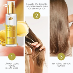 Serum Dưỡng Tóc Dove Repair Bi-phase Serum + Oil 2 Trong 1 Cho Tóc Bóng Mượt 77ml