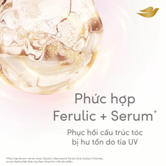 Serum Dưỡng Tóc Dove Repair Bi-phase Serum + Oil 2 Trong 1 Cho Tóc Bóng Mượt 77ml