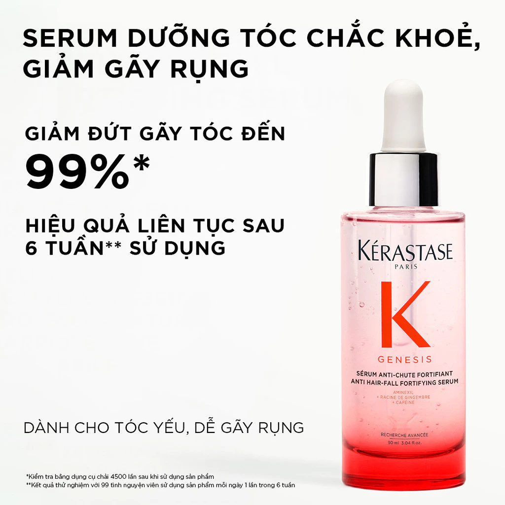 Dưỡng Tóc Kerastase Paris Genesis Anti Hair-Fall Fortifiant Serum Chống Gãy Rụng, Dành Cho Da Đầu 90ml