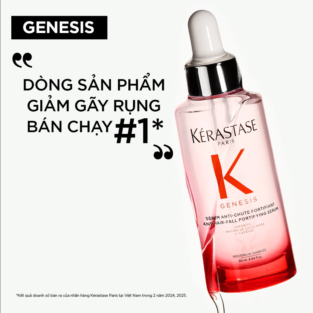 Dưỡng Tóc Kerastase Paris Genesis Anti Hair-Fall Fortifiant Serum Chống Gãy Rụng, Dành Cho Da Đầu 90ml