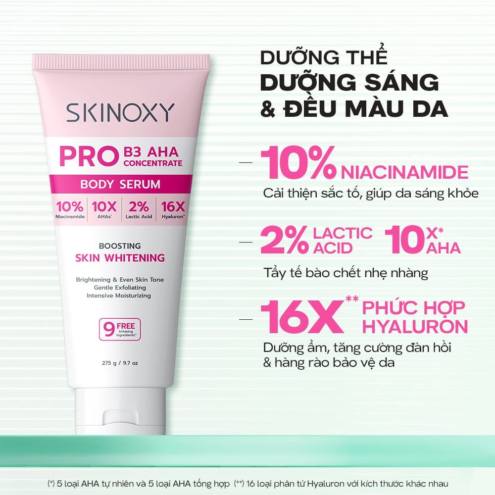Tinh Chất Dưỡng Thể Skinoxy Concentrate Body Serum Dưỡng Sáng Đều Màu Da 275gr