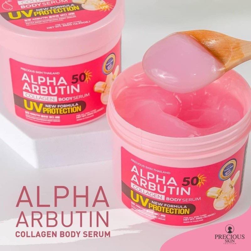 Kem Dưỡng Thể Alpha Arbutin Collagen Body UV New Kích Trắng Da Chống Nắng SPF 50 500g