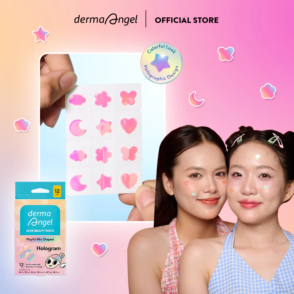 Miếng Dán Mụn Derma Angel Acne Beauty Patch Vui Nhộn 12+3 Miếng